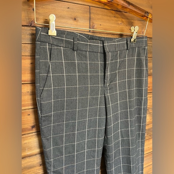 Banana Republic Avery work slacks size 6 plaid design gray and tan - Picture 5 of 9
